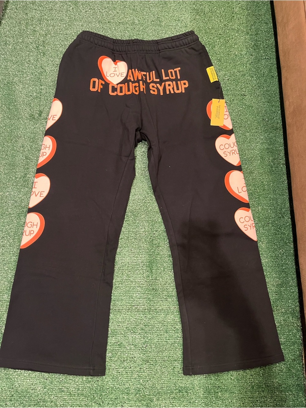 That’s a awful lot of cough syrup valentine’s day sweatpants